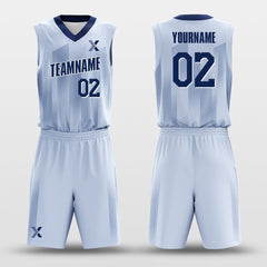 Cikers Sports Basketball Uniforms Blue Ladder - Customized Basketball Jersey Design Striped