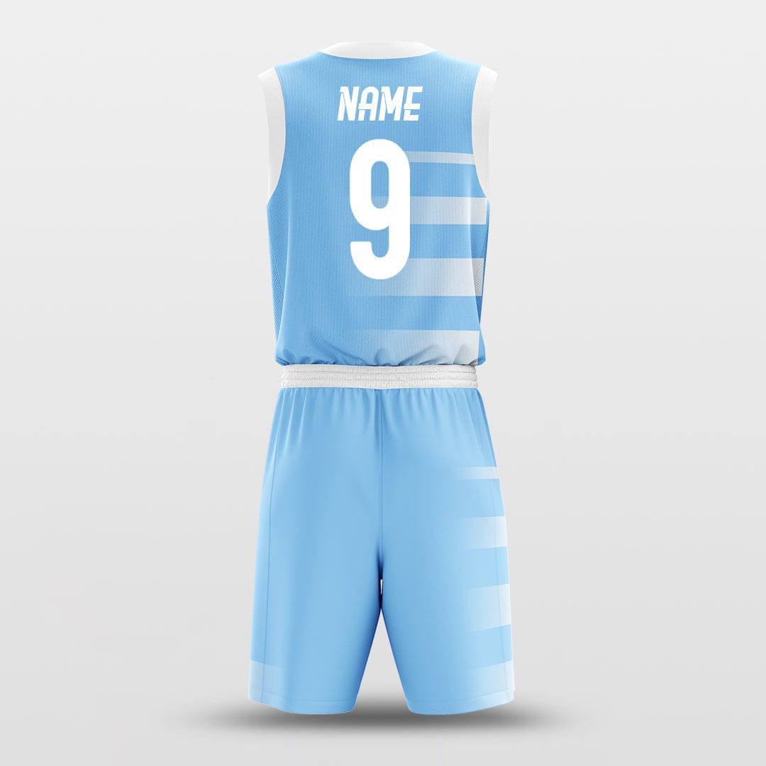 Cikers Sports Basketball Uniforms Blue Lake - Customized Basketball Jersey Design Striped