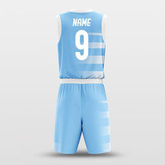Cikers Sports Basketball Uniforms Blue Lake - Customized Basketball Jersey Design Striped