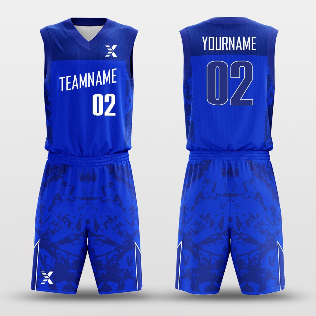 Cikers Sports Basketball Uniforms Blue / S At Will - Customized Basketball Jersey Design Blue Print