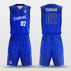 Cikers Sports Basketball Uniforms Blue / S At Will - Customized Basketball Jersey Design Blue Print