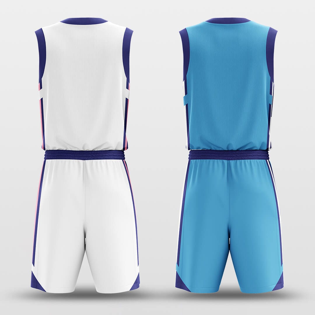Cikers Sports Basketball Uniforms Bubble Gum - Customized Reversible Basketball Jersey Set Design