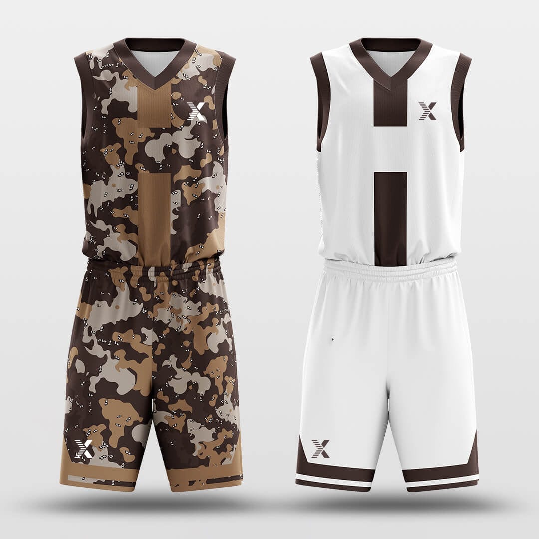Cikers Sports Basketball Uniforms Camouflage - Custom Reversible Sublimated Basketball Jersey Set