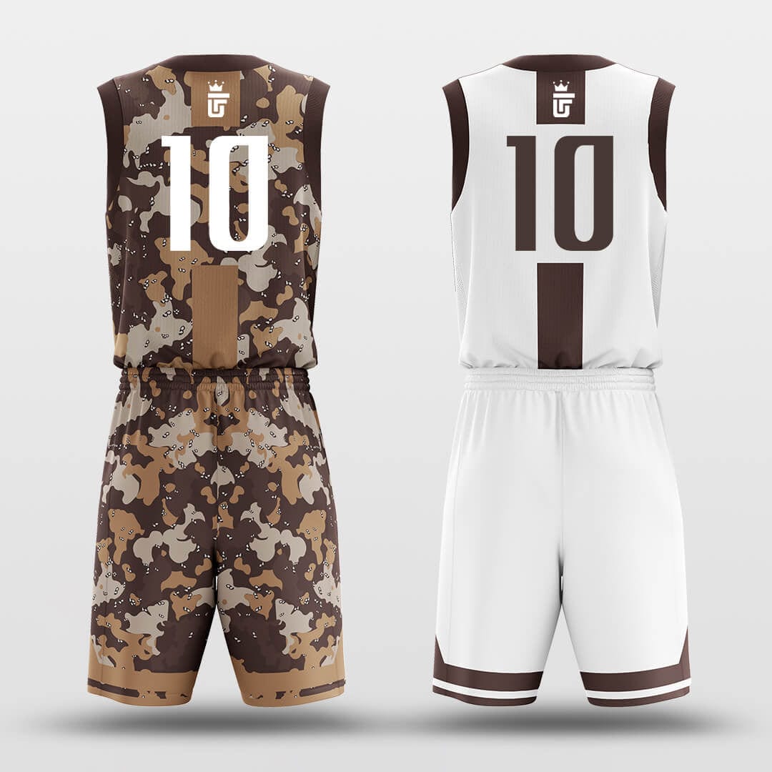 Cikers Sports Basketball Uniforms Camouflage - Custom Reversible Sublimated Basketball Jersey Set