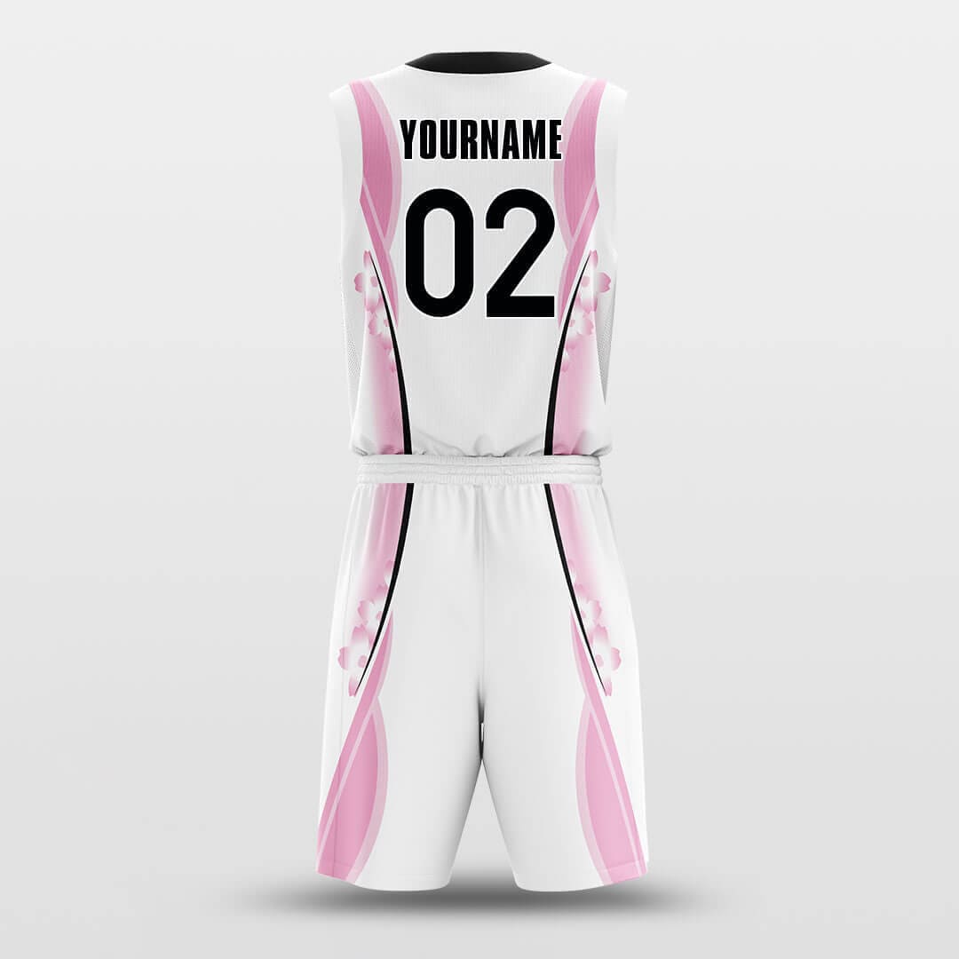 Cikers Sports Basketball Uniforms Cherry Blossom - Customized Basketball Jersey Set Sublimated