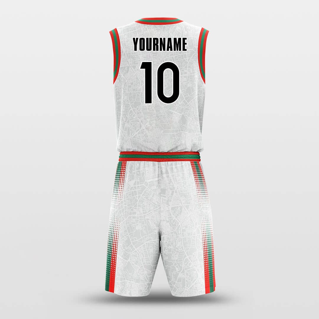 Cikers Sports Basketball Uniforms Christmas Map - Customized Basketball Jersey Set Design