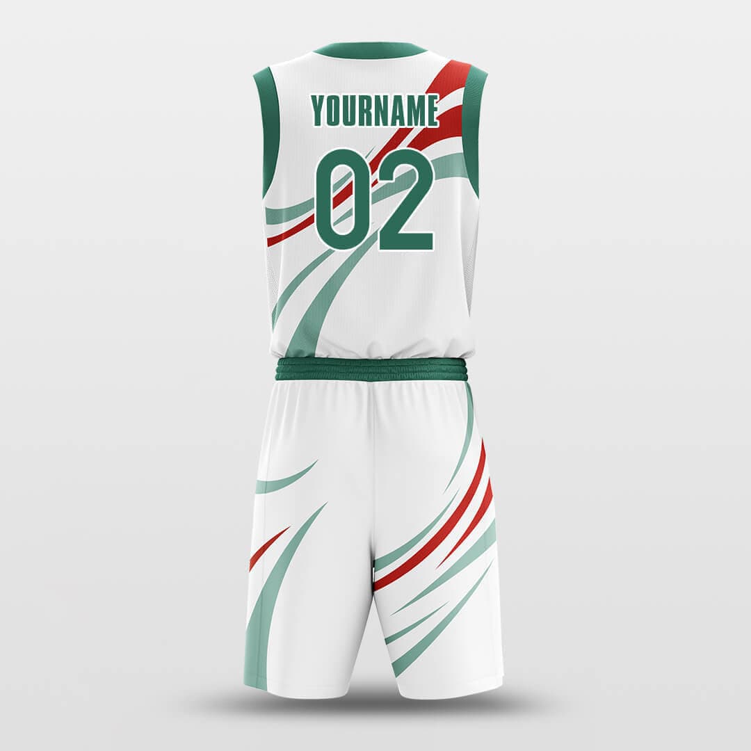 Cikers Sports Basketball Uniforms Coloured Ribbon - Customized Basketball Jersey Set Design