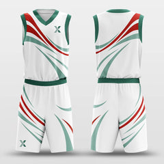 Cikers Sports Basketball Uniforms Coloured Ribbon - Customized Basketball Jersey Set Design