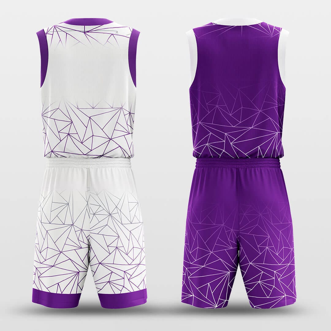 Cikers Sports Basketball Uniforms Geometry Stacking - Custom Reversible Basketball Jersey Set Sublimated BK260111S