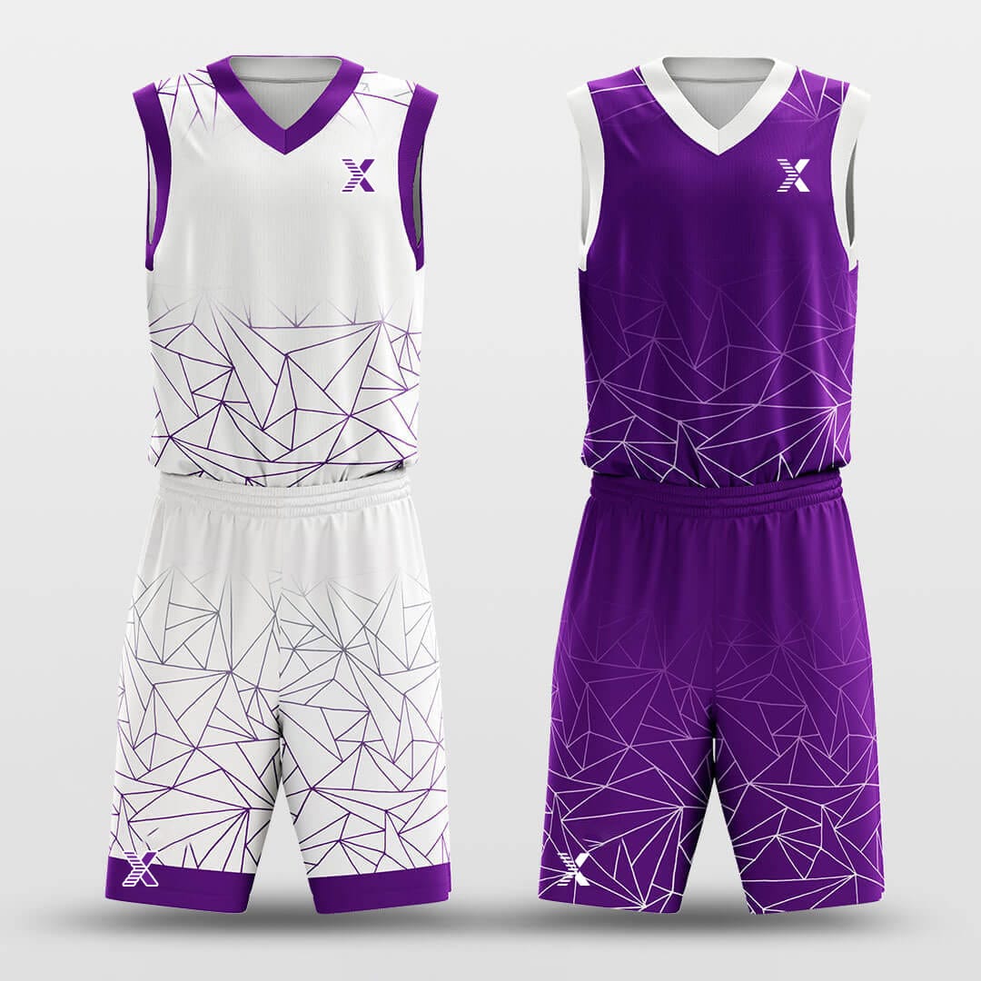 Cikers Sports Basketball Uniforms Geometry Stacking - Custom Reversible Basketball Jersey Set Sublimated BK260111S