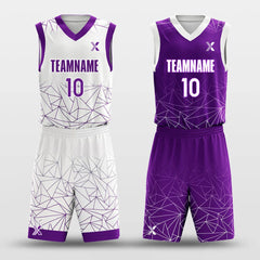Cikers Sports Basketball Uniforms Geometry Stacking - Custom Reversible Basketball Jersey Set Sublimated BK260111S