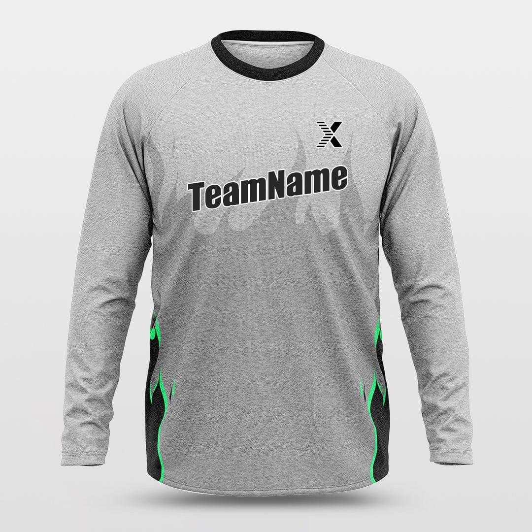 Cikers Sports Basketball Uniforms Ghost Fire - Customized Baggy Long Sleeve Shooting Jersey