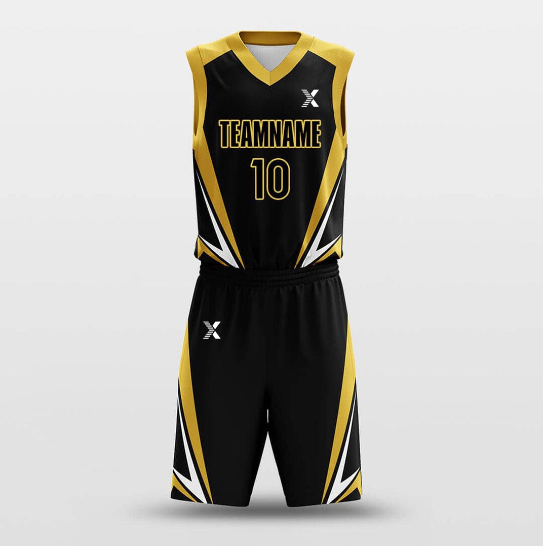 Cikers Sports Basketball Uniforms Golden Armor Glory - Customized Basketball Jersey Set Design BK160128S