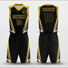 Cikers Sports Basketball Uniforms Golden Armor Glory - Customized Basketball Jersey Set Design BK160128S