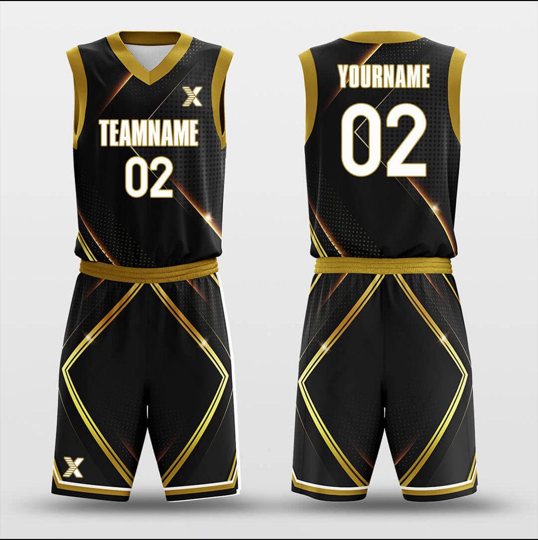 Cikers Sports Basketball Uniforms Golden Energy - Customized Basketball Jersey Set Sublimated