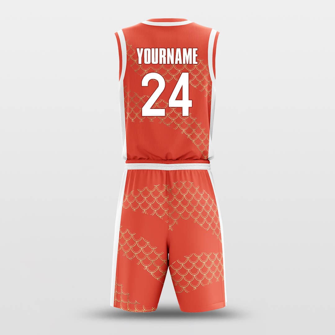 Cikers Sports Basketball Uniforms Golden Scales - Customized Basketball Jersey Set Design BK160133S