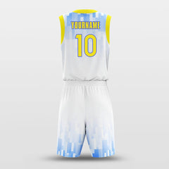 Cikers Sports Basketball Uniforms Gradient blocks - Customized Basketball Jersey Set Sublimated
