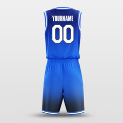 Cikers Sports Basketball Uniforms Gradient Blue - Customized Basketball Jersey Design