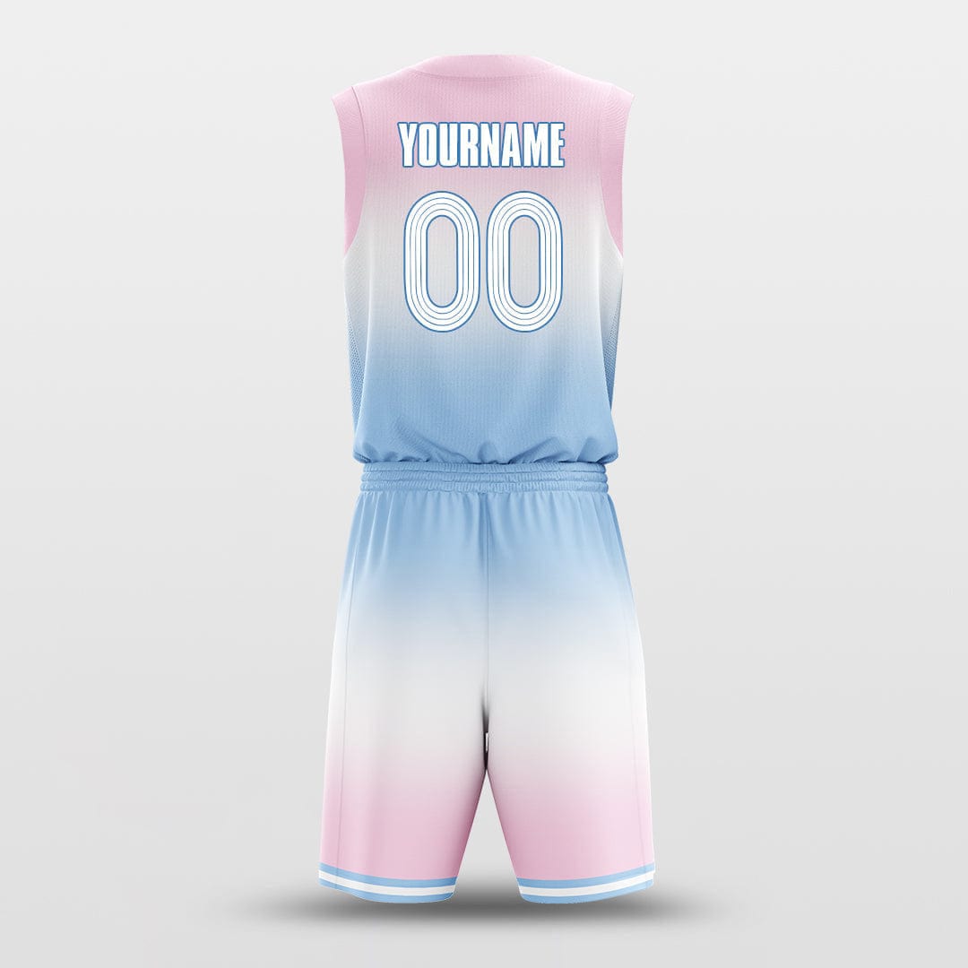 Cikers Sports Basketball Uniforms Gradient Blue Powder - Customized Basketball Jersey Design