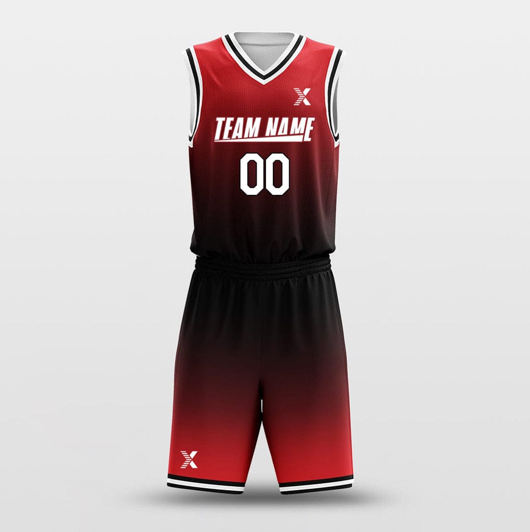 Cikers Sports Basketball Uniforms Gradual Flame - Customized Basketball Jersey Design