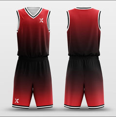 Cikers Sports Basketball Uniforms Gradual Flame - Customized Basketball Jersey Design