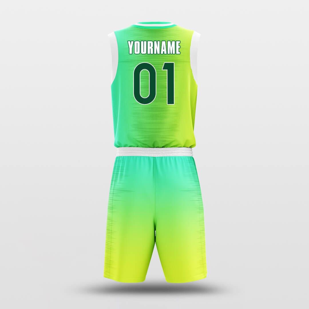 Cikers Sports Basketball Uniforms Green Light - Customized Basketball Jersey Set Sublimated