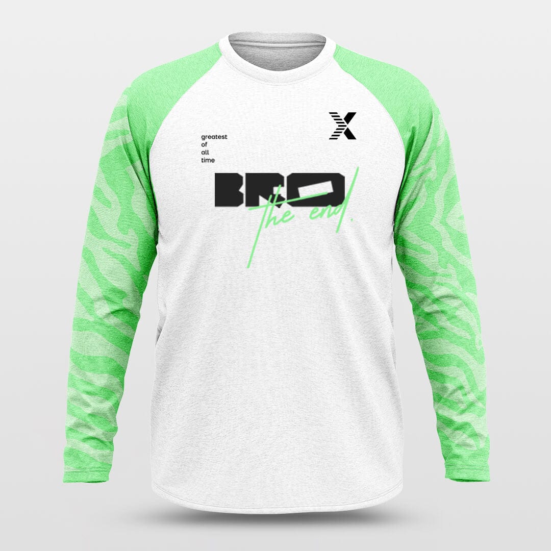 Cikers Sports Basketball Uniforms Green / S Bamboo - Customized Baggy Long Sleeve Shooting Jersey