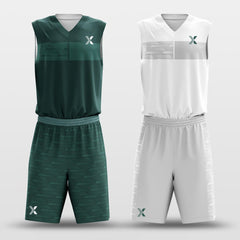 Cikers Sports Basketball Uniforms Green Space - Custom Reversible Sublimated Basketball Jersey Set