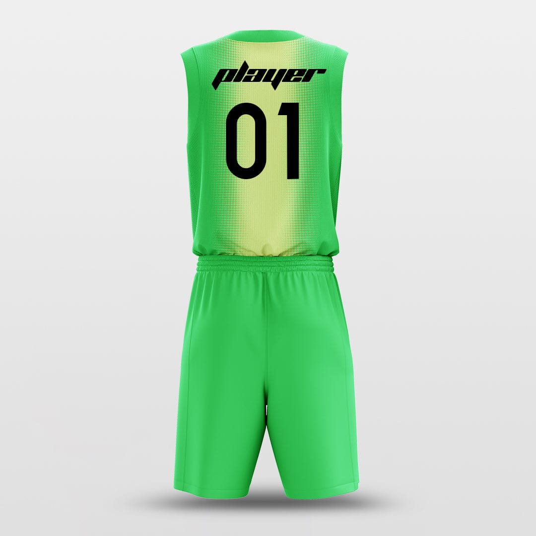 Cikers Sports Basketball Uniforms Green Tongue - Custom Sublimated Basketball Uniform Set