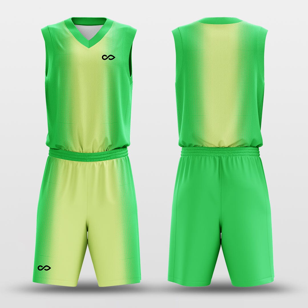 Cikers Sports Basketball Uniforms Green Tongue - Custom Sublimated Basketball Uniform Set
