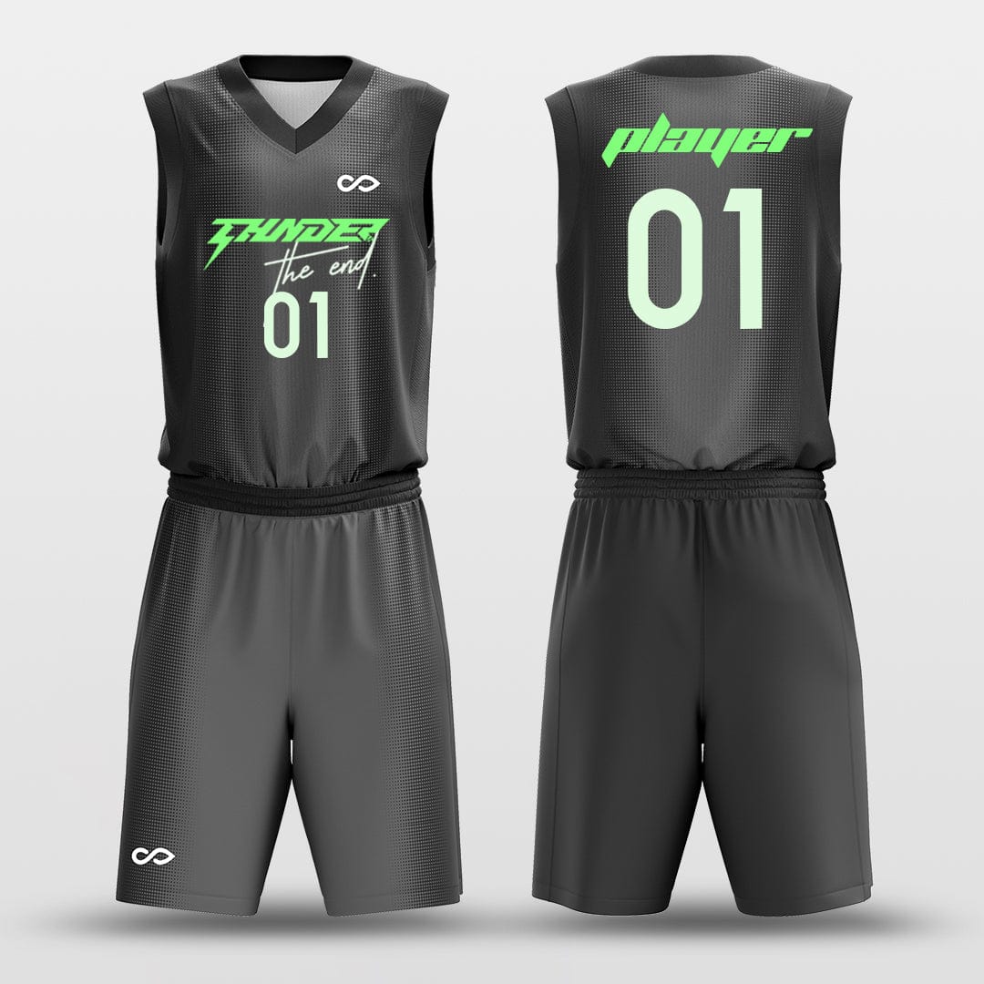 Cikers Sports Basketball Uniforms Green Tongue - Custom Sublimated Basketball Uniform Set