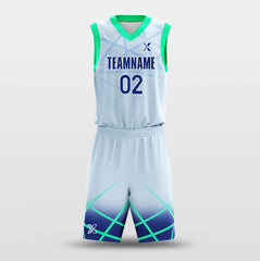 Cikers Sports Basketball Uniforms Gridding - Customized Basketball Jersey Set Design