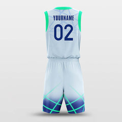 Cikers Sports Basketball Uniforms Gridding - Customized Basketball Jersey Set Design