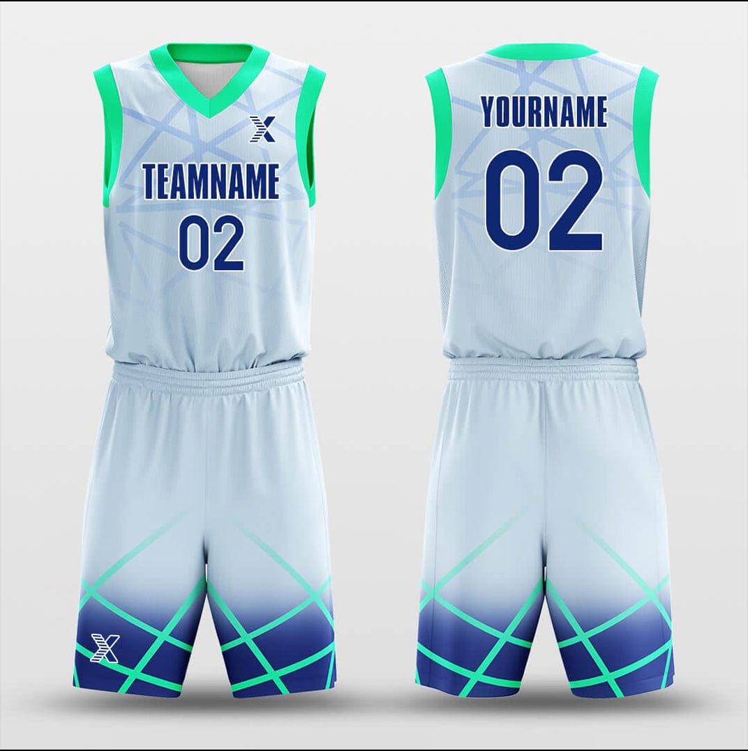 Cikers Sports Basketball Uniforms Gridding - Customized Basketball Jersey Set Design