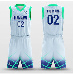 Cikers Sports Basketball Uniforms Gridding - Customized Basketball Jersey Set Design