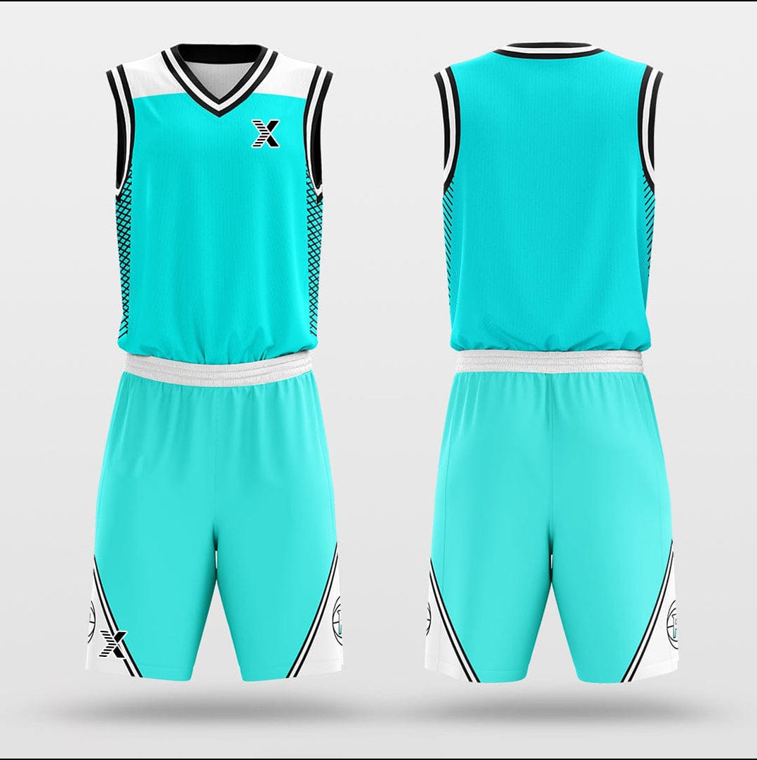 Cikers Sports Basketball Uniforms Ice Cream Blue - Customized Basketball Jersey Design for Team
