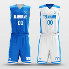 Cikers Sports Basketball Uniforms Ice Crystals - Customized Reversible Basketball Jersey Set Design BK260607S