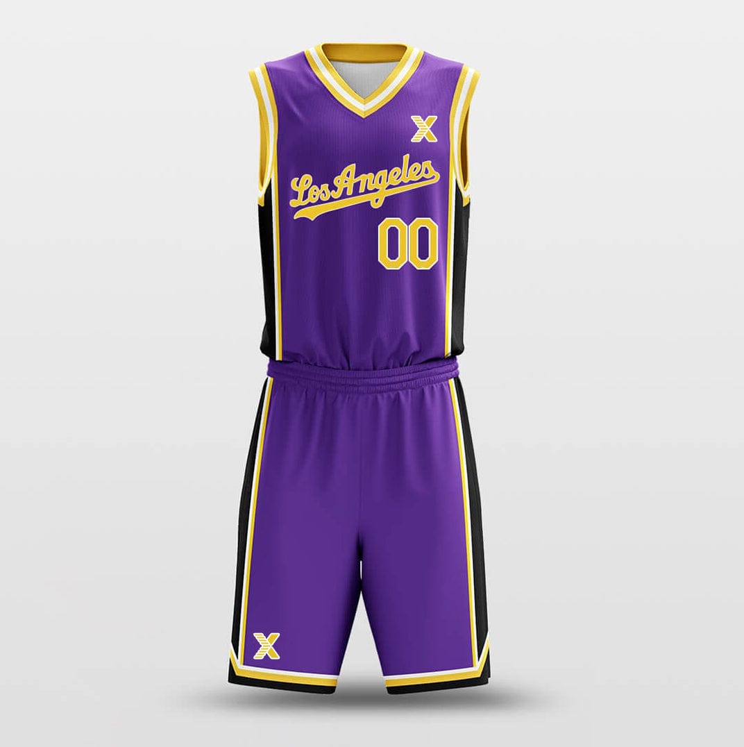 Cikers Sports Basketball Uniforms Lakers - Customized Basketball Jersey Set Design