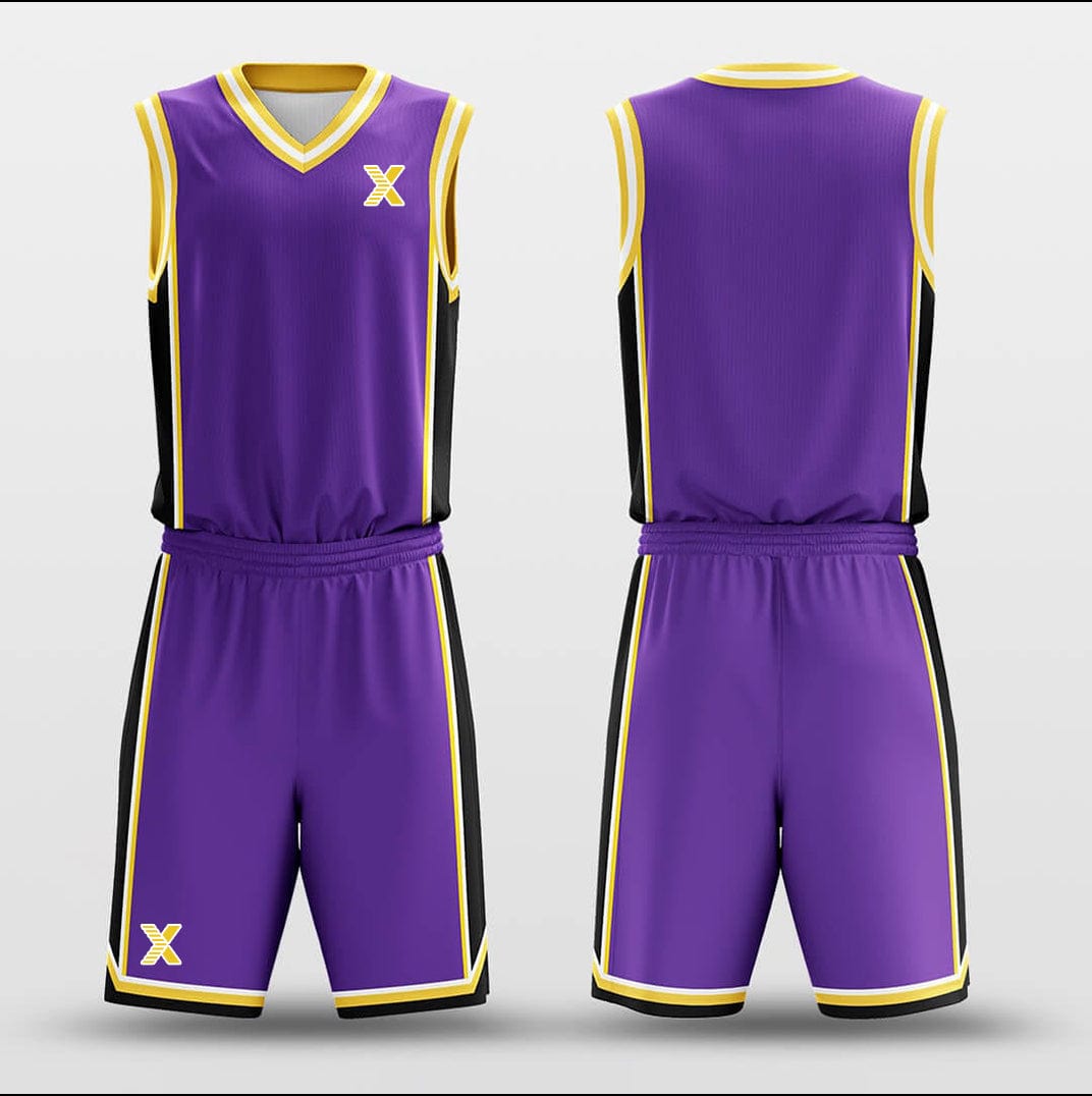 Cikers Sports Basketball Uniforms Lakers - Customized Basketball Jersey Set Design