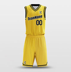 Cikers Sports Basketball Uniforms Lakers Yellow - Customized Basketball Jersey Design for Team