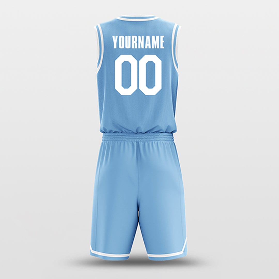 Cikers Sports Basketball Uniforms Light Blue White - Custom Basketball Jersey Design for Team
