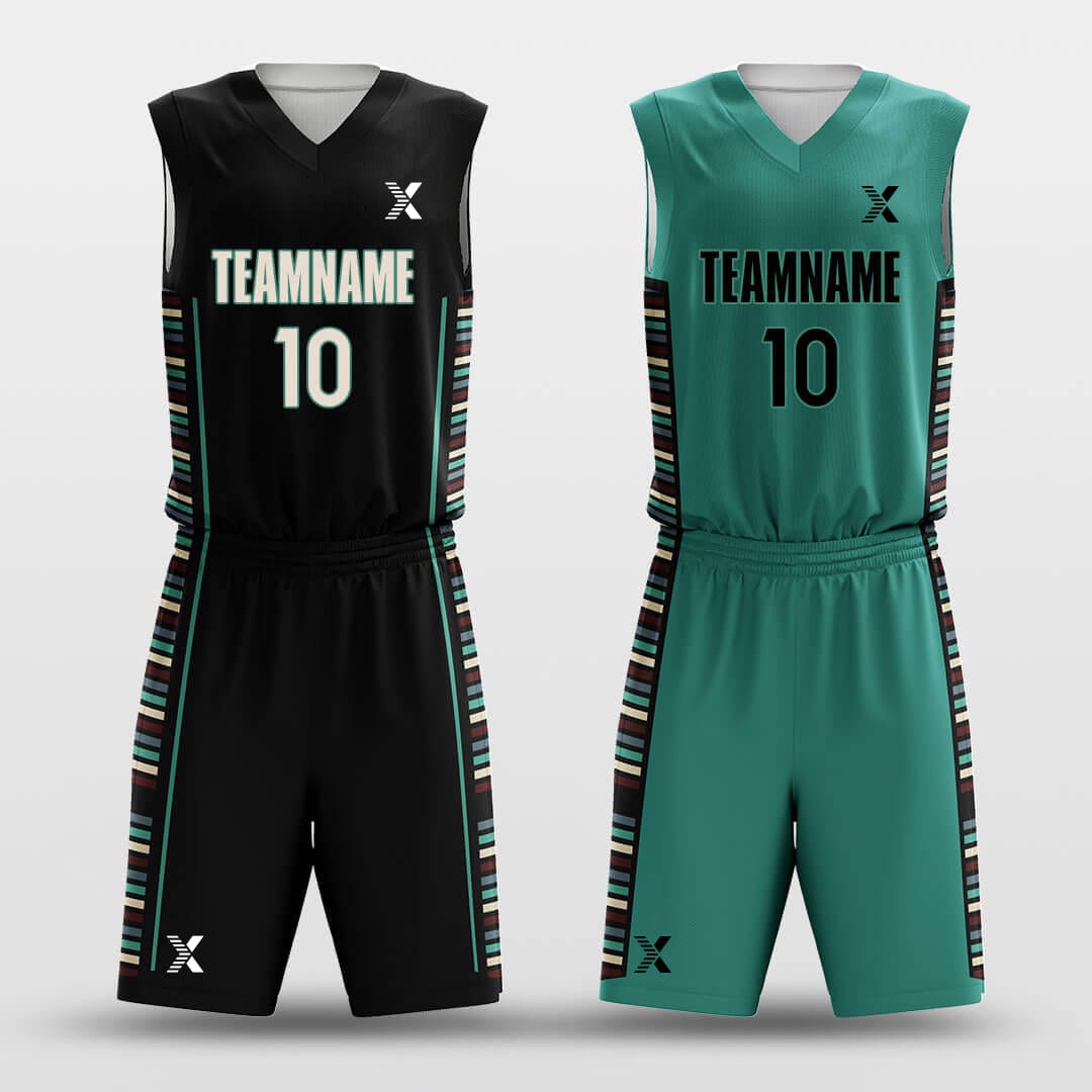 Cikers Sports Basketball Uniforms Lines - Custom Reversible Basketball Jersey Set Sublimated BK260120S