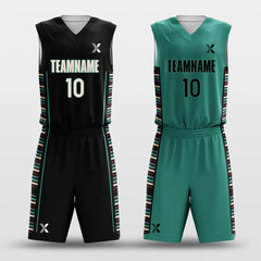 Cikers Sports Basketball Uniforms Lines - Custom Reversible Basketball Jersey Set Sublimated BK260120S