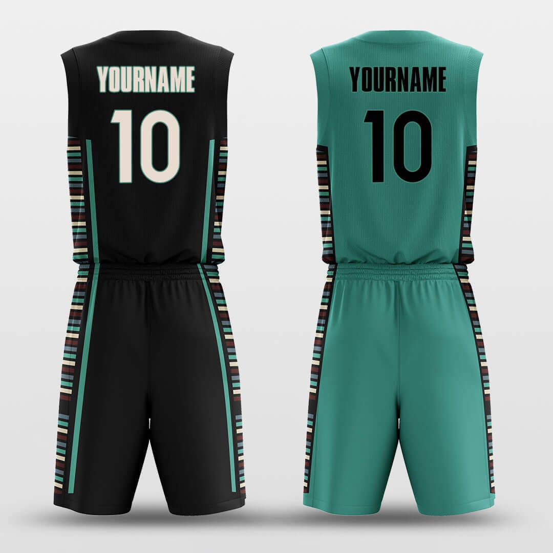 Cikers Sports Basketball Uniforms Lines - Custom Reversible Basketball Jersey Set Sublimated BK260120S
