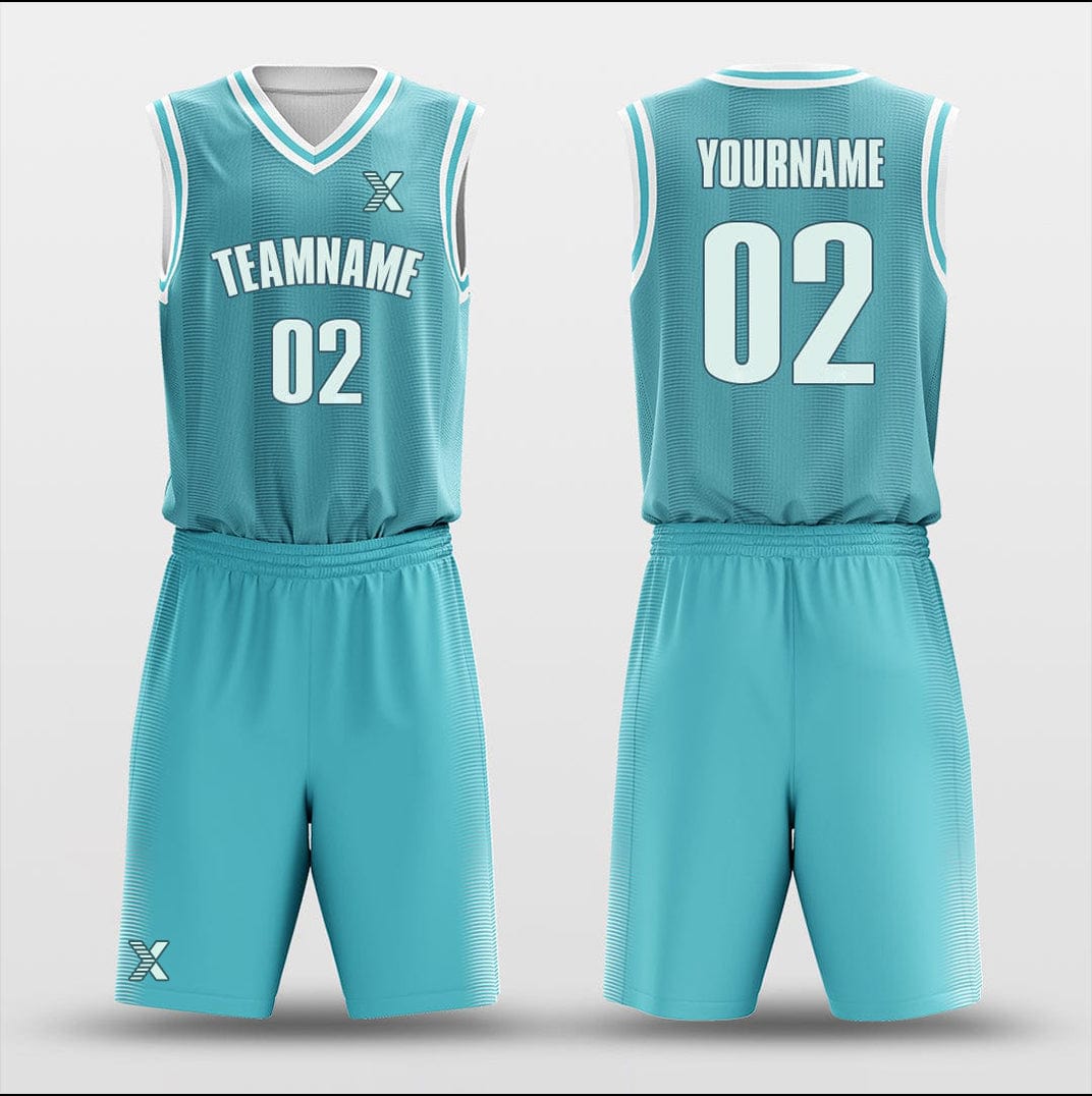 Cikers Sports Basketball Uniforms Lune Blue - Customized Basketball Jersey Design for Team