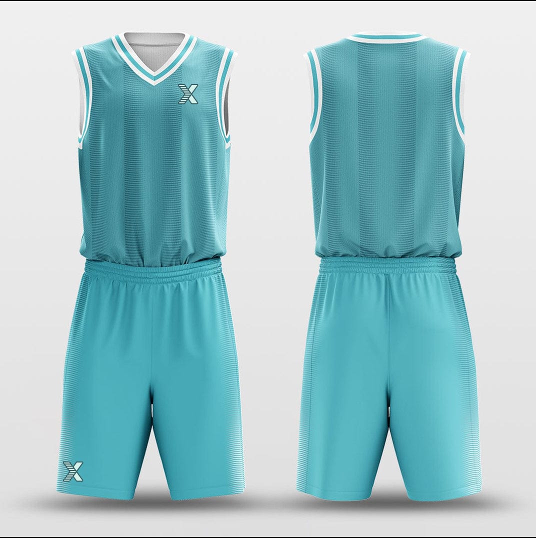 Cikers Sports Basketball Uniforms Lune Blue - Customized Basketball Jersey Design for Team