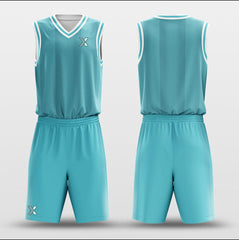 Cikers Sports Basketball Uniforms Lune Blue - Customized Basketball Jersey Design for Team