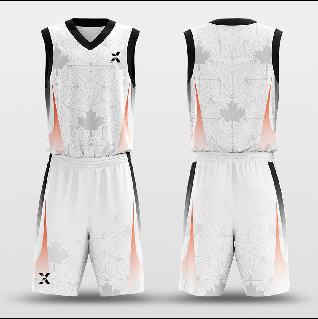Cikers Sports Basketball Uniforms Maple Leaf - Customized Basketball Jersey Set Sublimated BK160629S