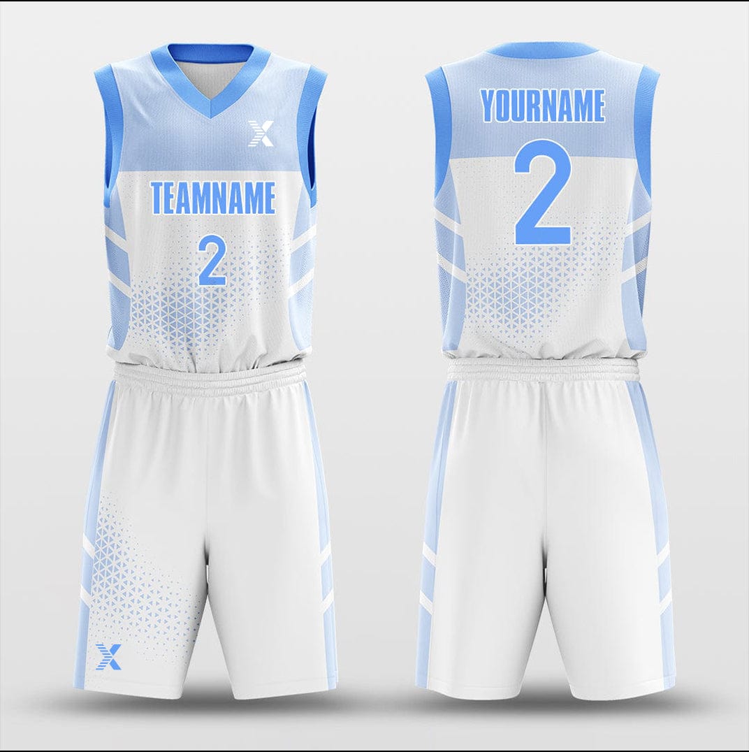 Cikers Sports Basketball Uniforms Matrix White - Customized Basketball Jersey Design Gradient