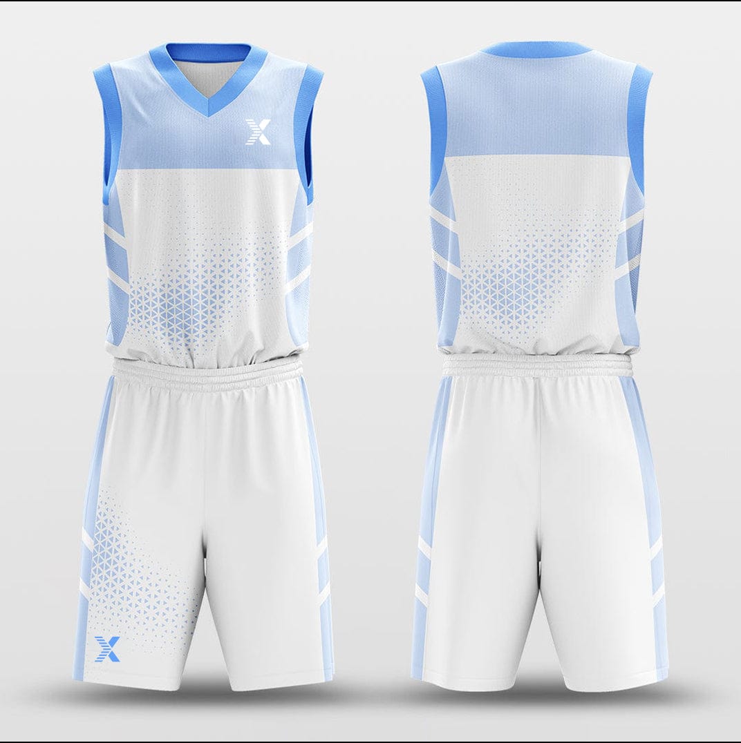 Cikers Sports Basketball Uniforms Matrix White - Customized Basketball Jersey Design Gradient
